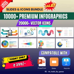 10k+ PowerPoint Infographic Slides And 20k+ Vector Icons